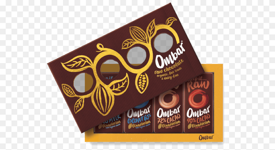 Ombar Gift Box Ombar Chocolate, Dessert, Food, Advertisement, Cocoa Free Transparent Png