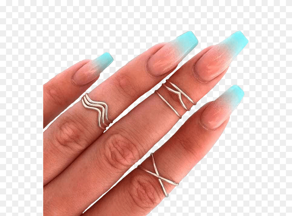 Ombre Acrylic Nails Coffin, Body Part, Finger, Hand, Person Free Transparent Png