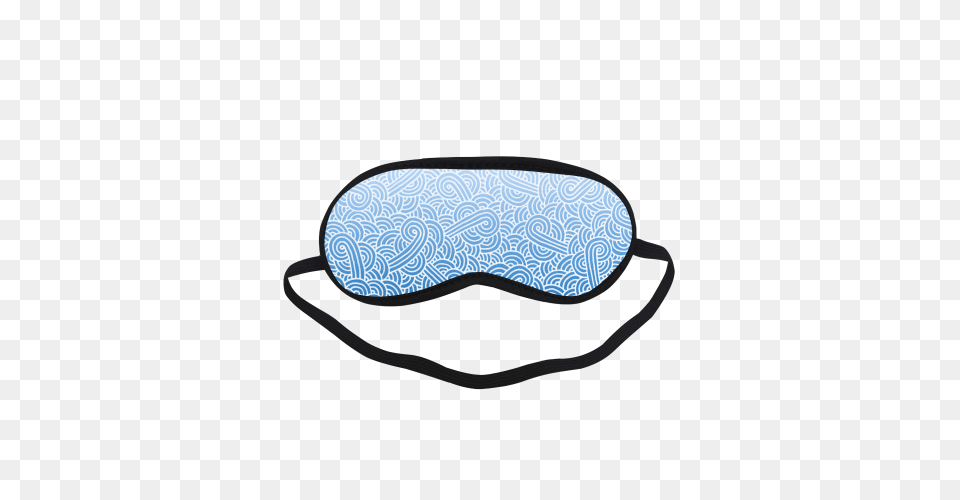 Ombre Blue And White Swirls Doodles Sleeping Mask Id, Accessories, Cushion, Home Decor, Bag Free Png Download