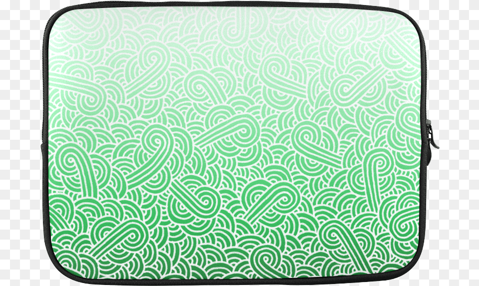 Ombre Green And White Swirls Doodles Custom Sleeve Coin Purse, Pattern, Home Decor, Accessories Free Transparent Png