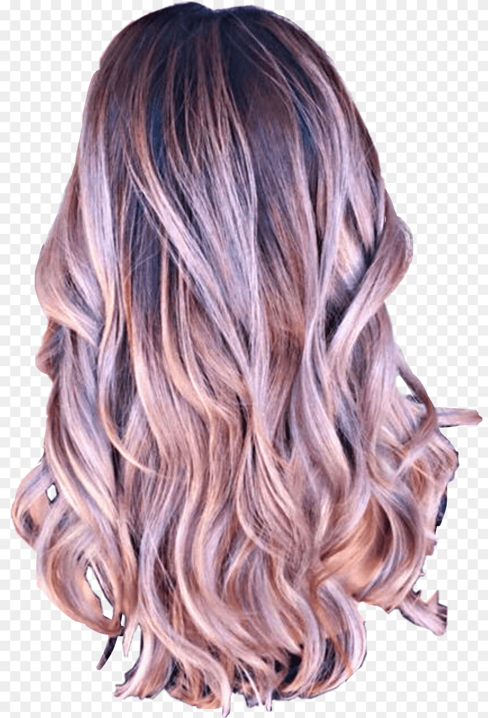 Ombre Hair Dark To Light Colored Dusty Pink Hair Ombre, Adult, Female, Person, Woman Free Png