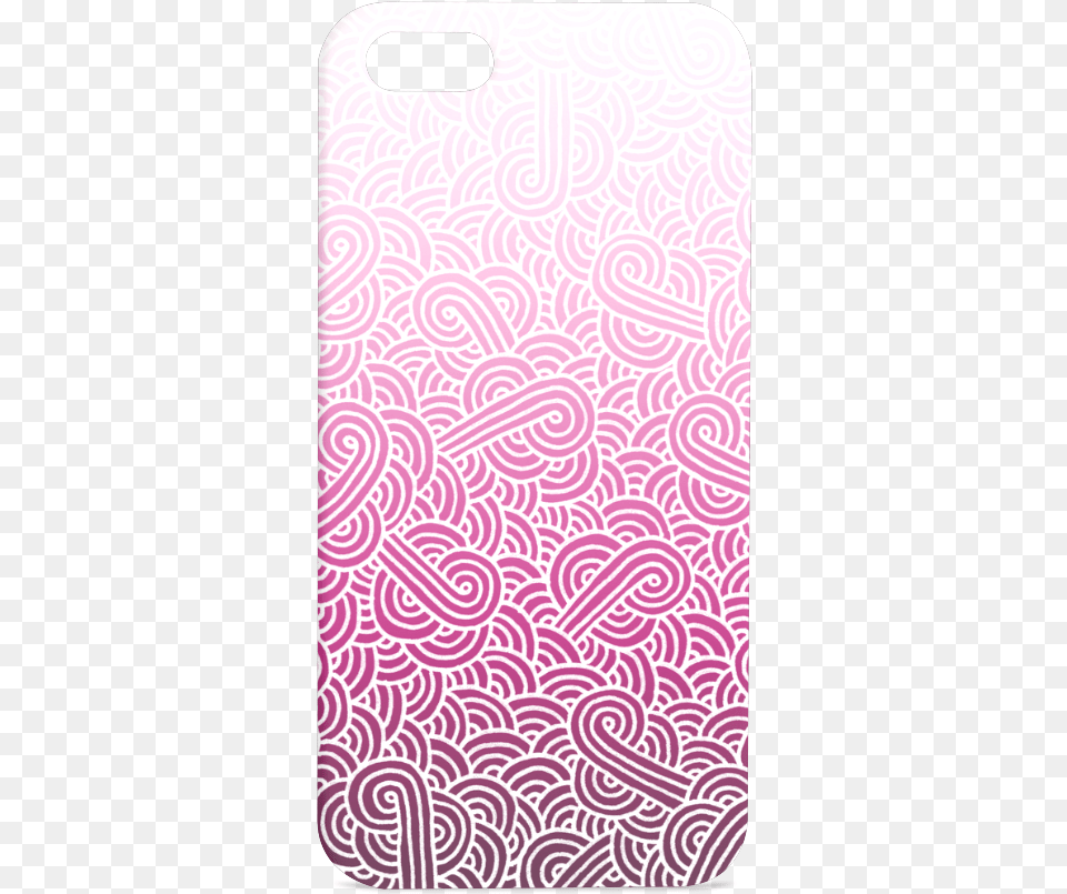 Ombre Pink And White Swirls Doodles Hard Case For Iphone Mobile Phone Case, Home Decor, Pattern, Electronics, Mobile Phone Free Transparent Png