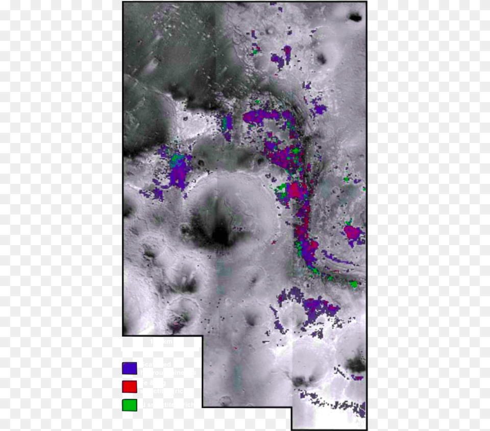 Omega Hyper Spectrometer Overlay Mars, Nature, Outdoors, Purple, Mountain Png