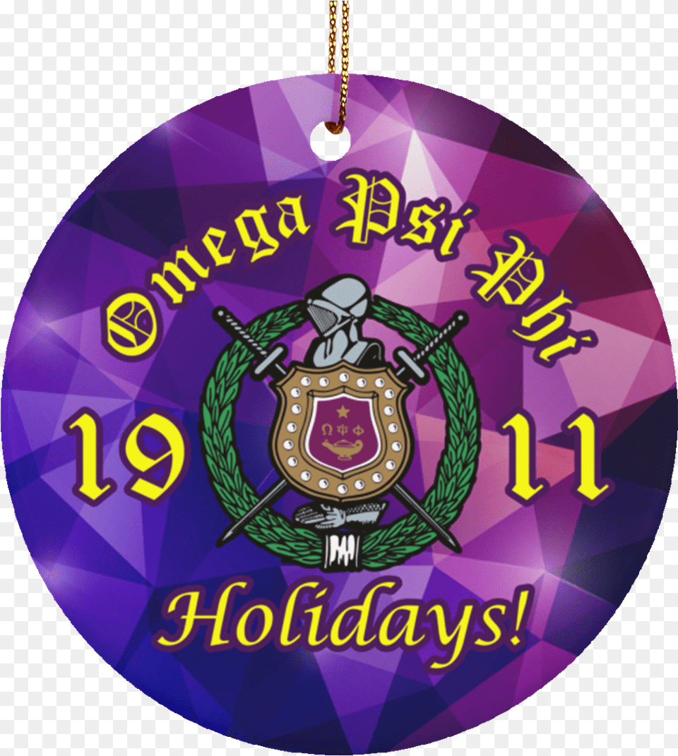 Omega Psi Phi Christmas Ornaments Emblem, Accessories, Person, People Png