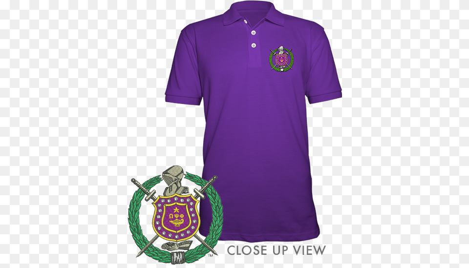 Omega Psi Phi Embroidered Fraternity Crest Polo, Clothing, Shirt, T-shirt, Logo Free Transparent Png