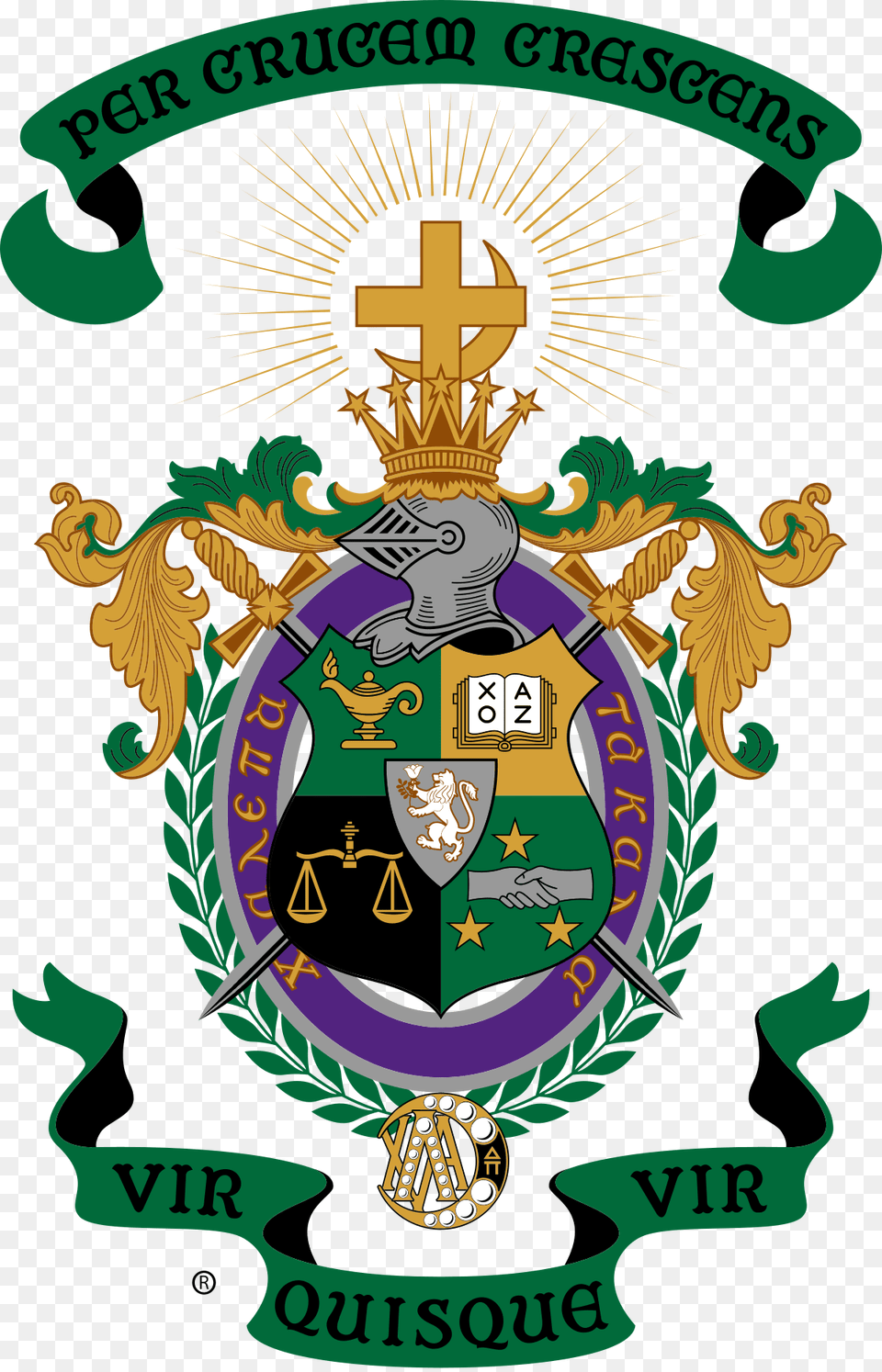 Omega Psi Phi Lambda Chi Alpha Coat Of Arms, Badge, Logo, Symbol, Emblem Free Transparent Png