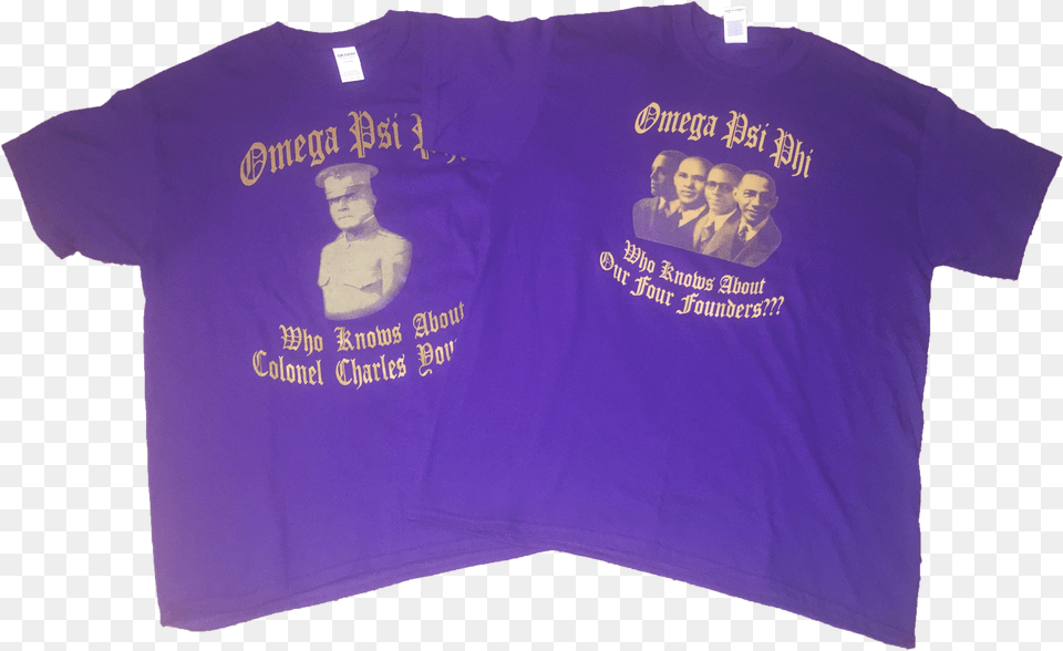 Omega Psi Phi Omega Psi Phi Coloniel Charles Young, Clothing, Purple, Shirt, T-shirt Png Image