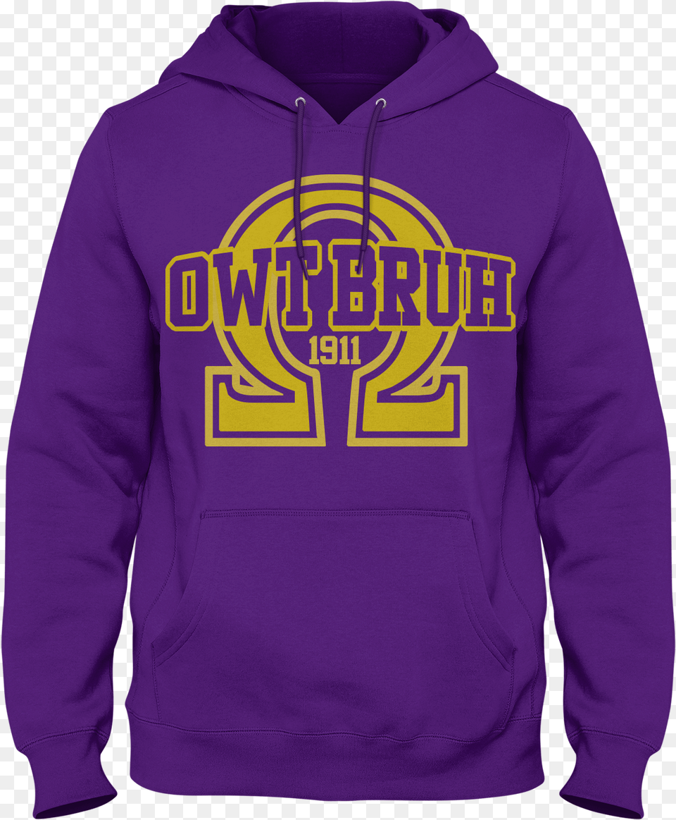 Omega Psi Phi Owt Bruh Hoodie, Clothing, Knitwear, Sweater, Sweatshirt Free Transparent Png