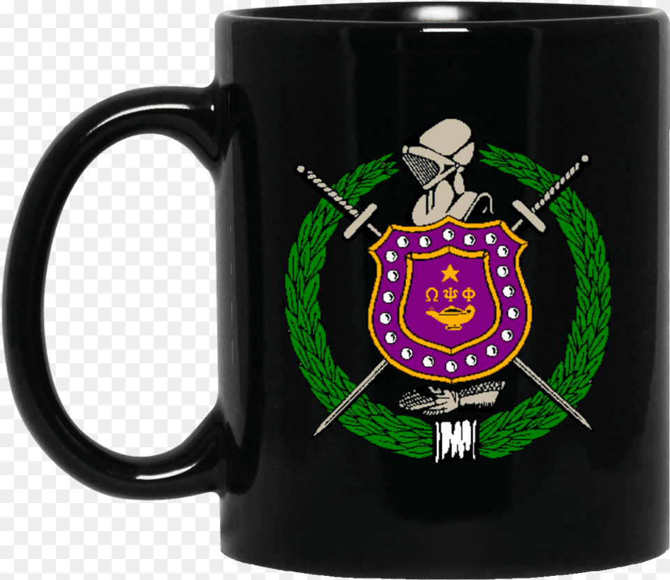 Omega Psi Phi Shield Download Omega Psi Phi Fraternity, Cup, Person, Beverage, Coffee Free Png