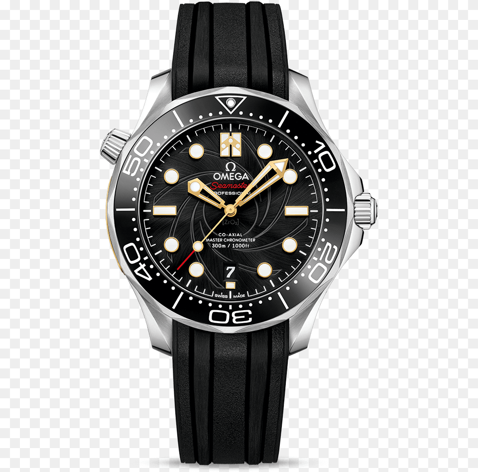 Omega Seamaster 300 Gold Steel, Arm, Body Part, Person, Wristwatch Png Image