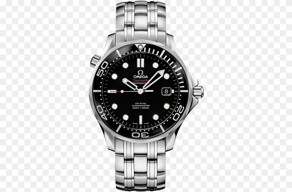 Omega Seamaster Diver 300m Co Axial Watch Tag Heuer Silver Black Watch, Arm, Body Part, Person, Wristwatch Png
