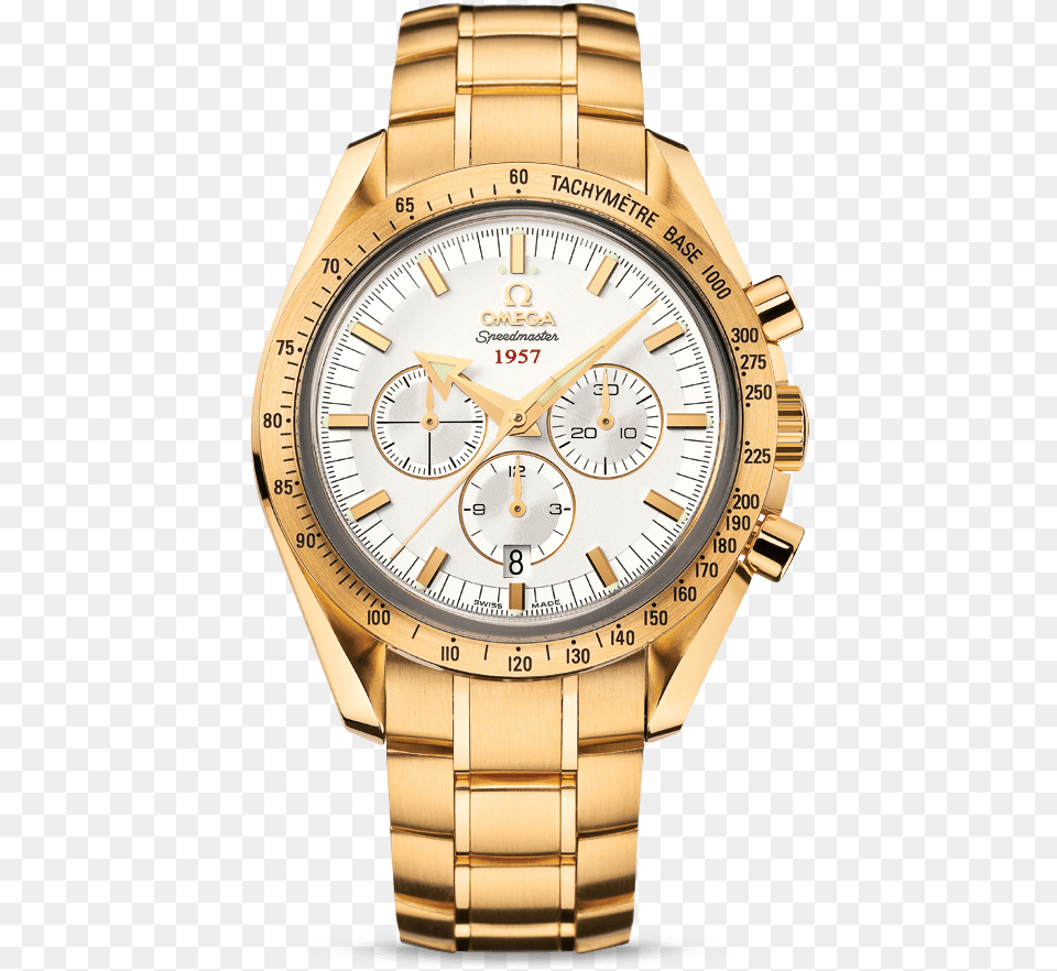 Omega Speedmaster Yellow Gold, Arm, Body Part, Person, Wristwatch Png Image