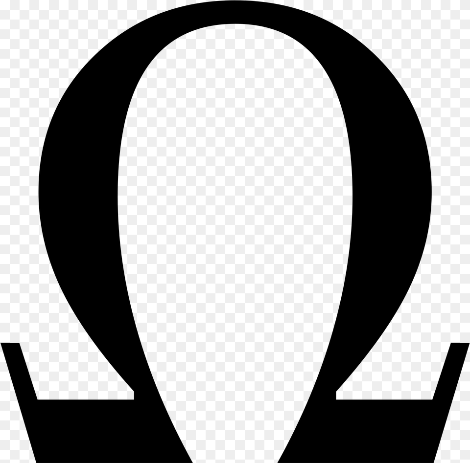 Omega Symbol, Gray Free Png Download