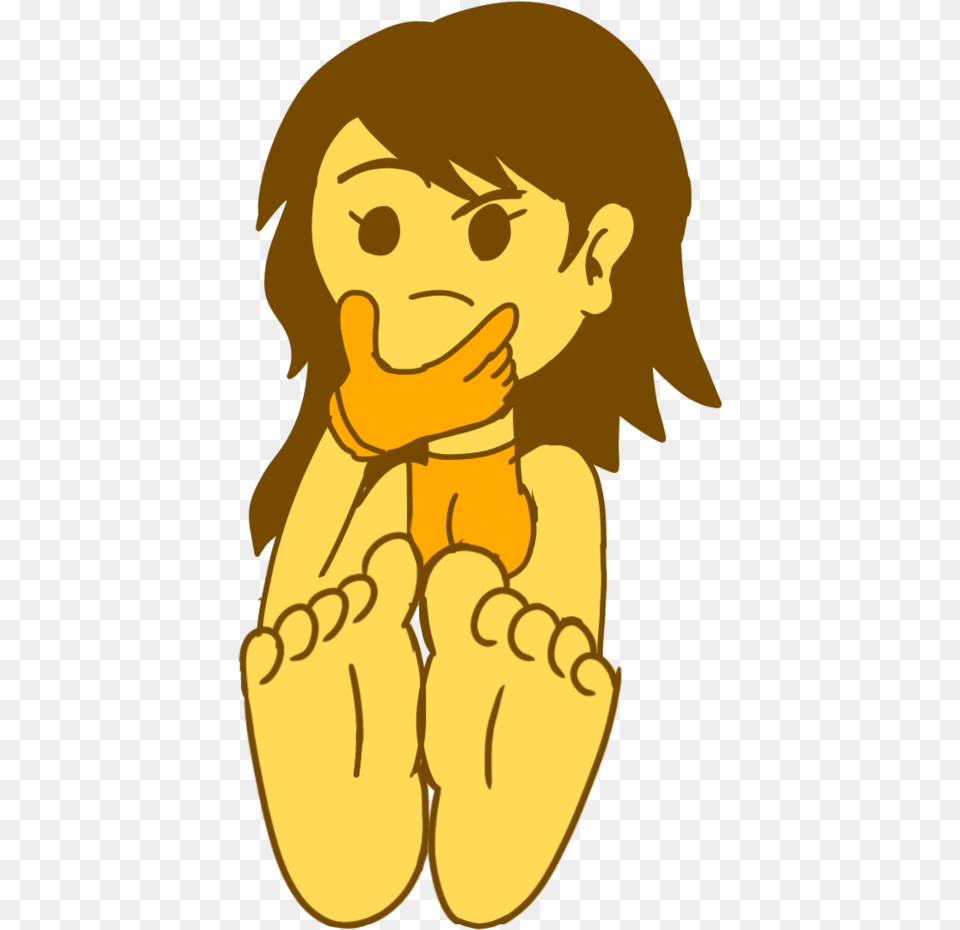 Omegalul Thinking Emoji, Person, Face, Head, Cartoon Png Image