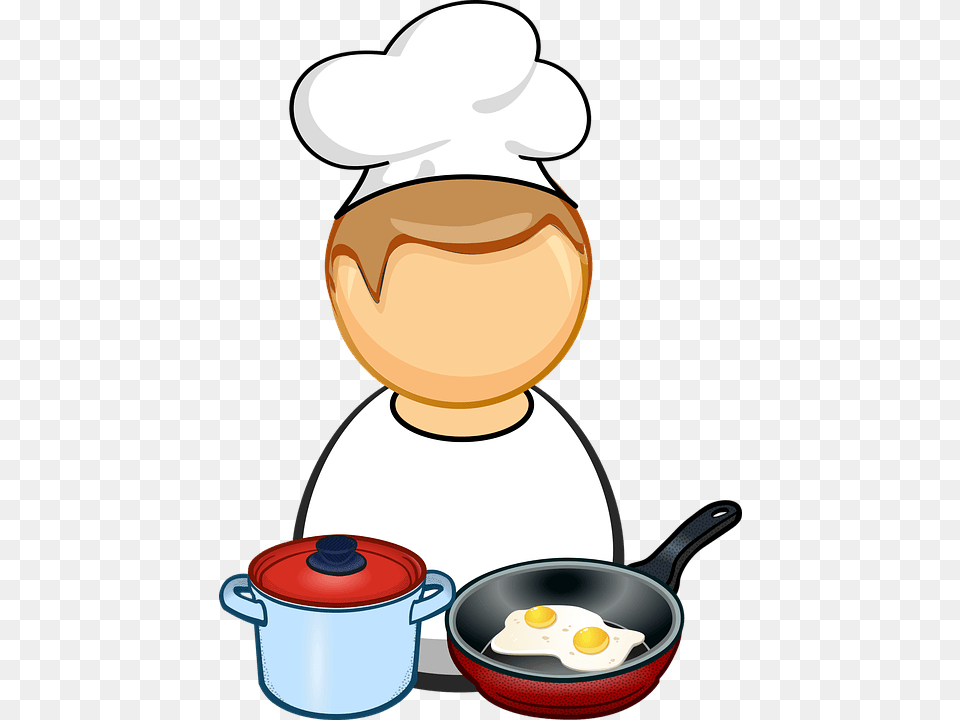 Omelette Clipart Chef Cooking In Pot Clipart, Cooking Pan, Cookware, Frying Pan Free Png