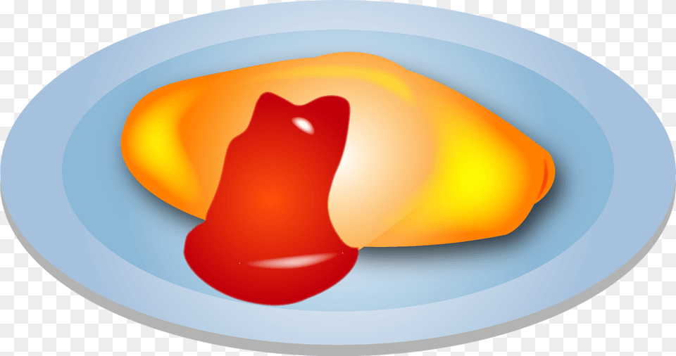 Omelette Dish Clipart, Food, Ketchup, Plate Free Png Download