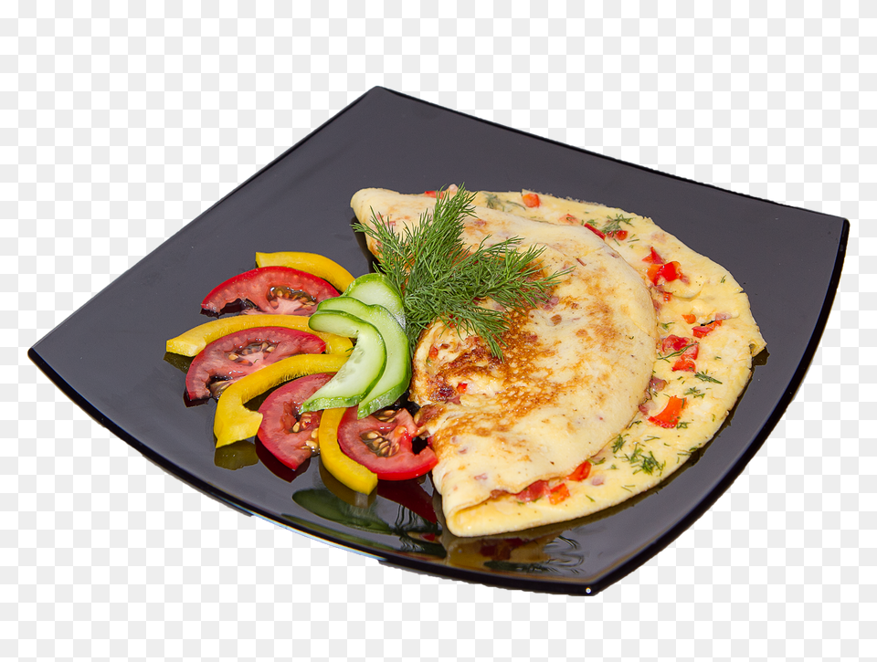 Omelette Image, Plate, Food, Egg, Food Presentation Png