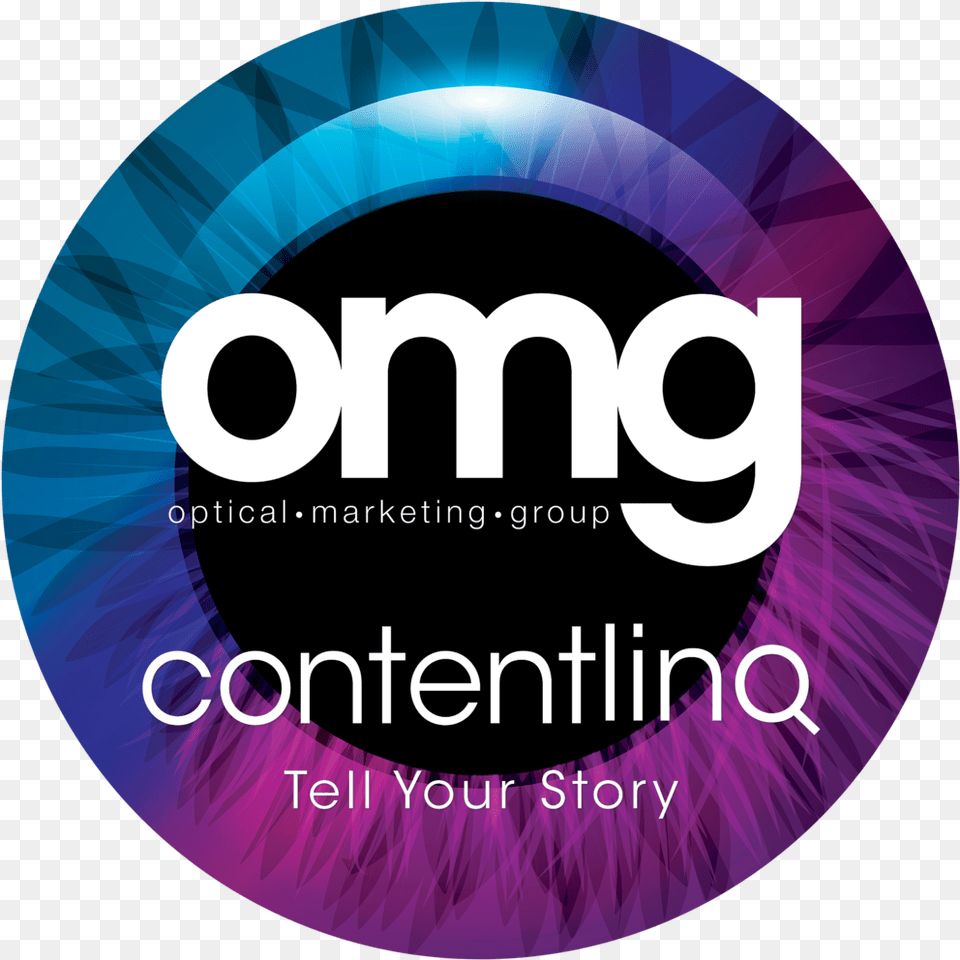 Omg Cl Eye In Sky Logo Sign Circle, Advertisement, Disk, Purple, Poster Free Transparent Png