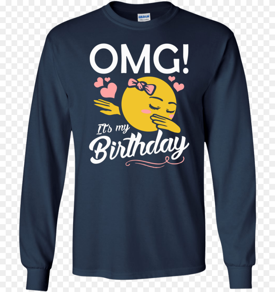 Omg It S My Birthday Emoji Dabbing Ls Shirthoodiesweatshirt Funny Halloween T Shirts, Clothing, Long Sleeve, Sleeve, T-shirt Free Transparent Png