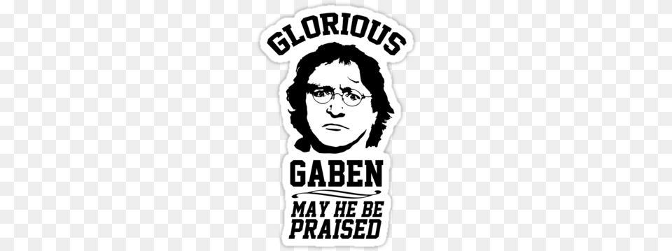 Omg Lord Gaben Has Blessed You With A Knife Haha Gabe Newell, Stencil, Face, Person, Head Free Png Download