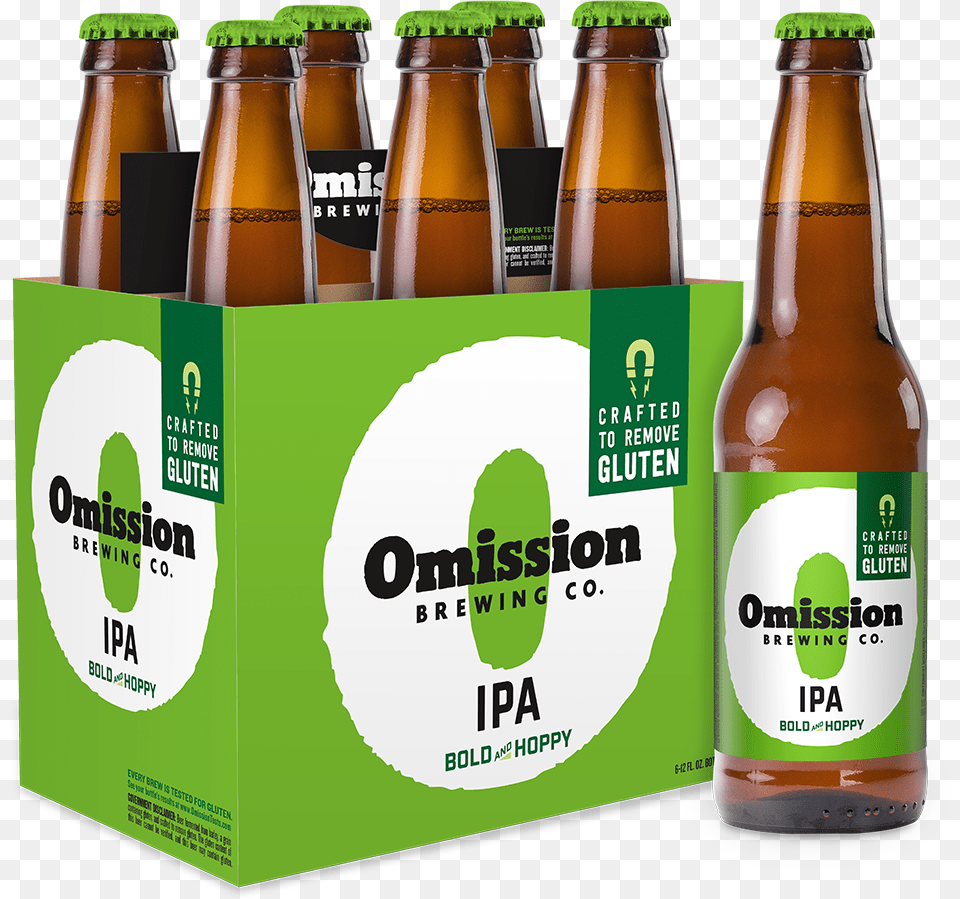 Omission Ipa Is A Bold Hop Forward Northwest Style Omission Gluten Beer, Alcohol, Beer Bottle, Beverage, Bottle Free Png
