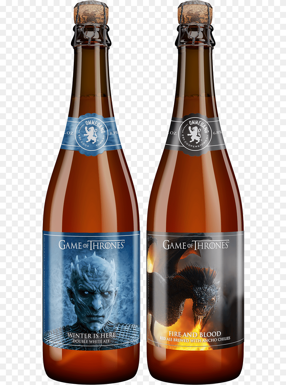 Ommegang Game Of Thrones Fire And Blood 2017 Bottle Ommegang Game Of Thrones Beer, Alcohol, Beer Bottle, Beverage, Liquor Free Png
