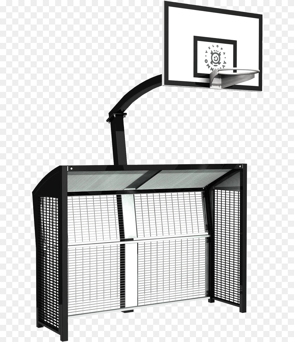 Omnicombi Goal With Basketball Post Panneau Basketball Dessin, Hoop, Indoors Free Png Download