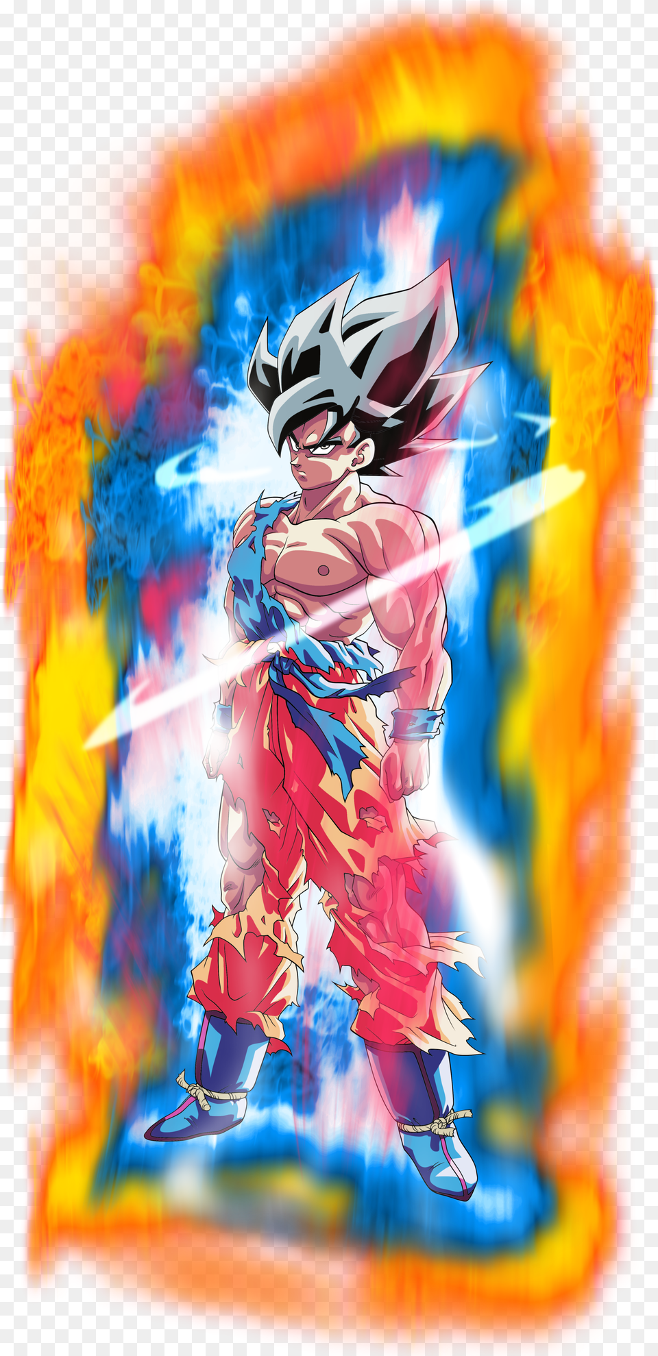 Omnipotence Ethan Was Training Intensely With Durrhan Sangoku Ultra Instinct Aura Free Png