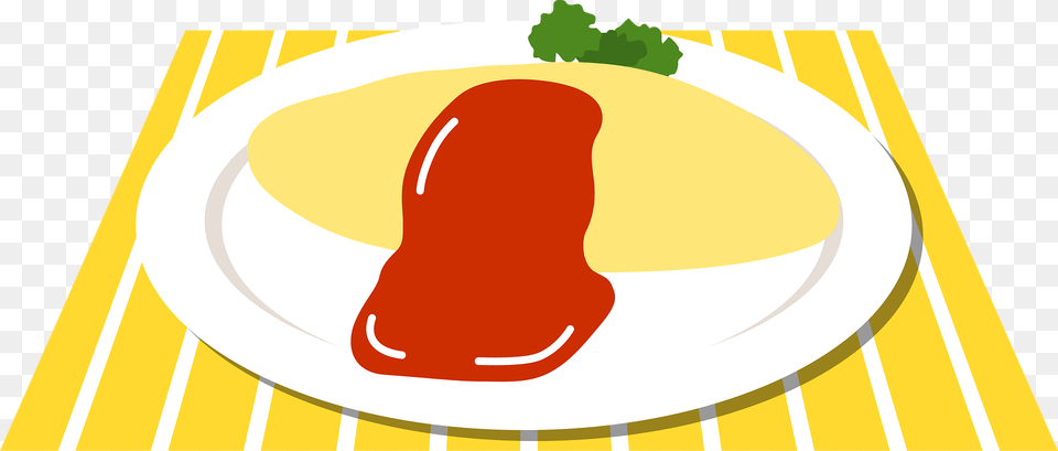 Omurice Food Clipart, Ketchup Free Png