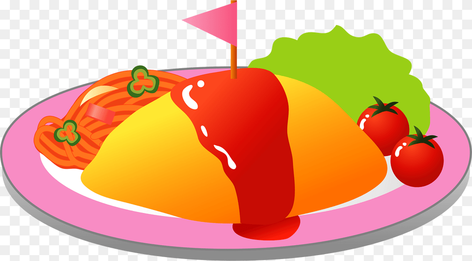 Omurice Food Clipart, Meal, Dish, Ketchup Png Image