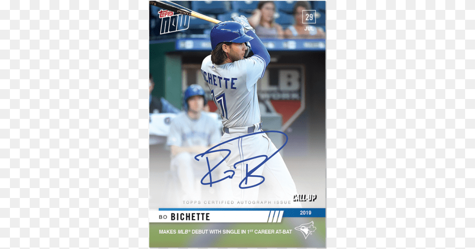 On Card Autograph Bo Bichette Blue Jays, Person, People, Male, Boy Png