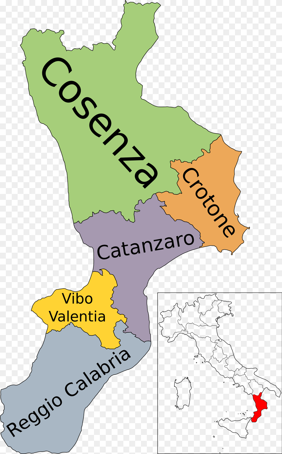 On Catanzaro Location The Italy Map Map Calabria Region Italy, Atlas, Chart, Diagram, Plot Free Transparent Png