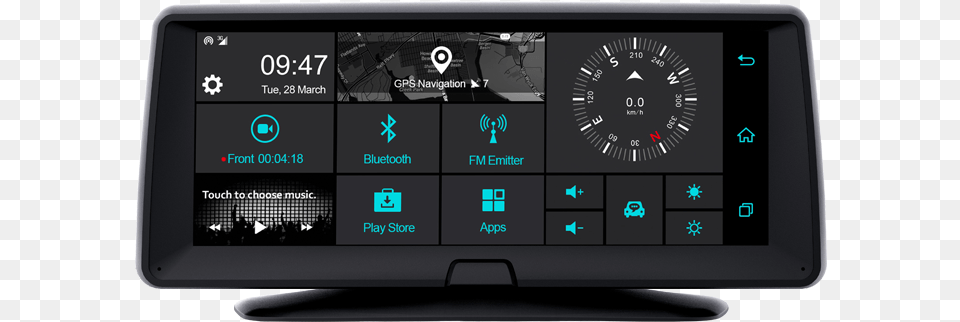 On Dash Android Gps Navigation Dvr Phonocar, Computer Hardware, Electronics, Hardware, Monitor Free Png