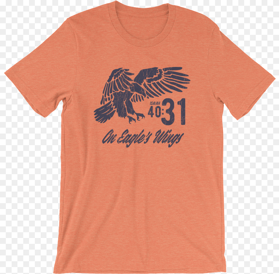 On Eagle39s Wings Heather Orange 1 Dog Fan T Shirt, Clothing, T-shirt, Animal, Bird Free Png Download