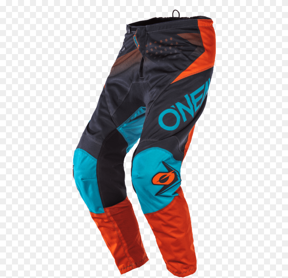 On Elem Factor Orange Blue Pant Front Oneal Element Factor Orange, Clothing, Pants, Coat, Jacket Free Transparent Png