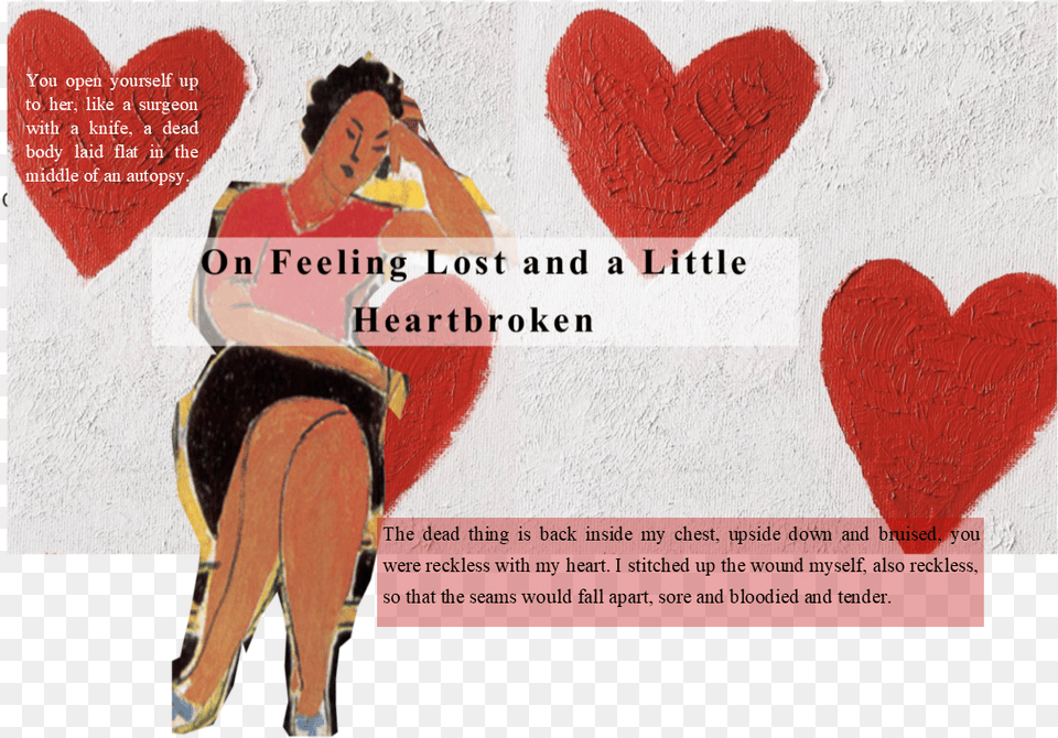 On Feeling Lost And A Little Heartbroken By Oyinda Broken Heart, Adult, Person, Female, Woman Free Png