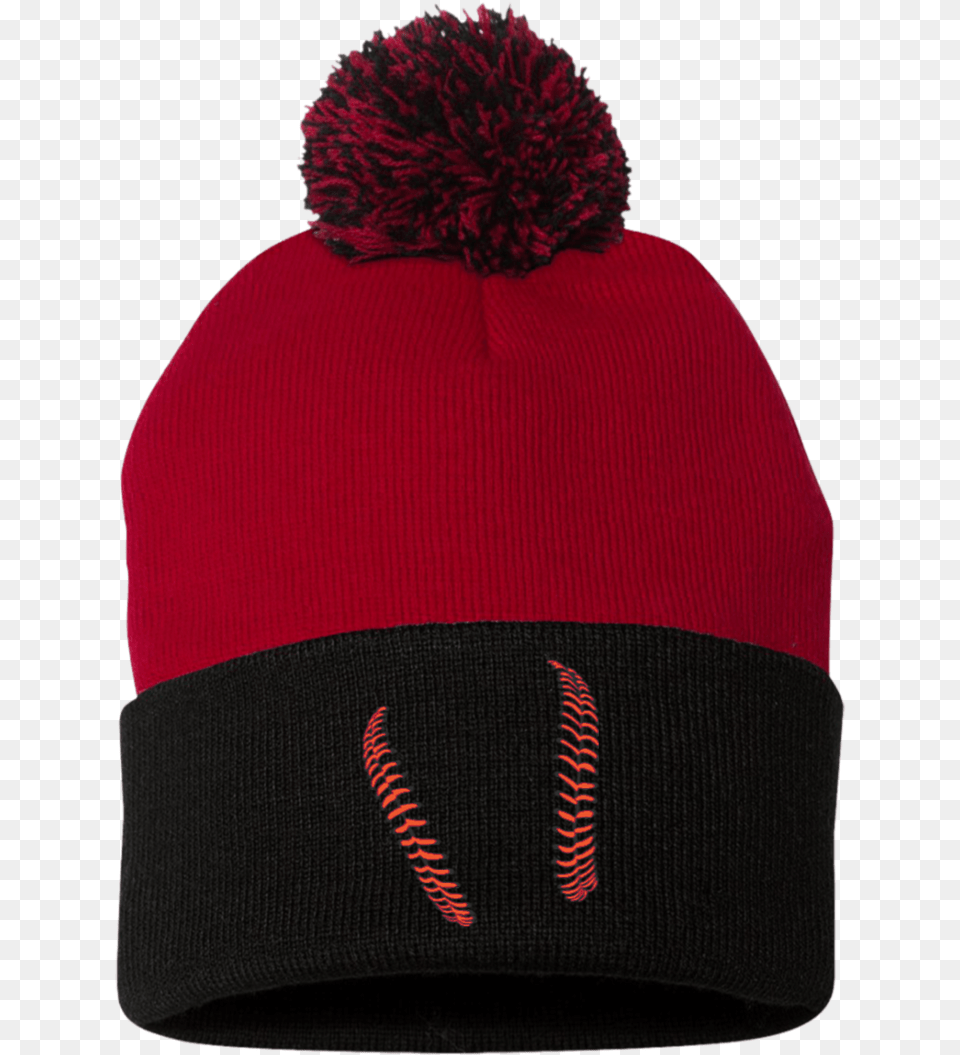 On First Pom Pom Knit Cap Keep It Simple Baseball Beanie, Clothing, Hat, Person Free Png Download