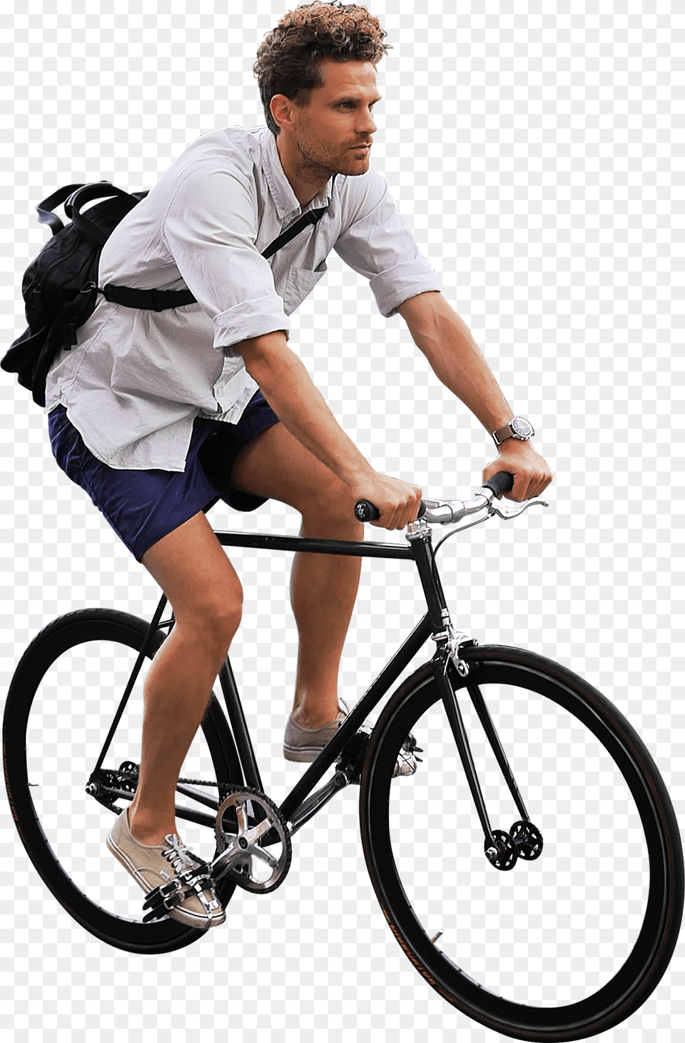 On His Bike Image Riding A Bike, Shorts, Clothing, Adult, Person Free Png Download