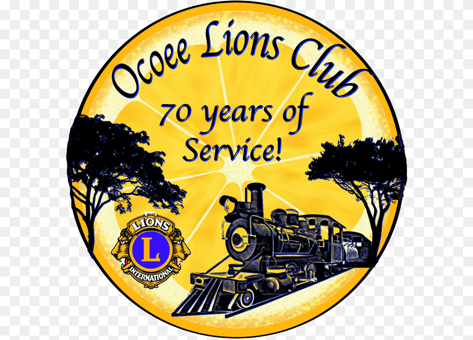 On November 10th The Ocoee Lions Club Will Celebrate Train Party Black And White, Machine, Wheel, Railway, Transportation Free Png