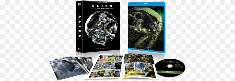 On October 7 Fox Home Entertainment Releases The Alien Alien 35th Blu Ray, Book, Publication, Disk Free Png