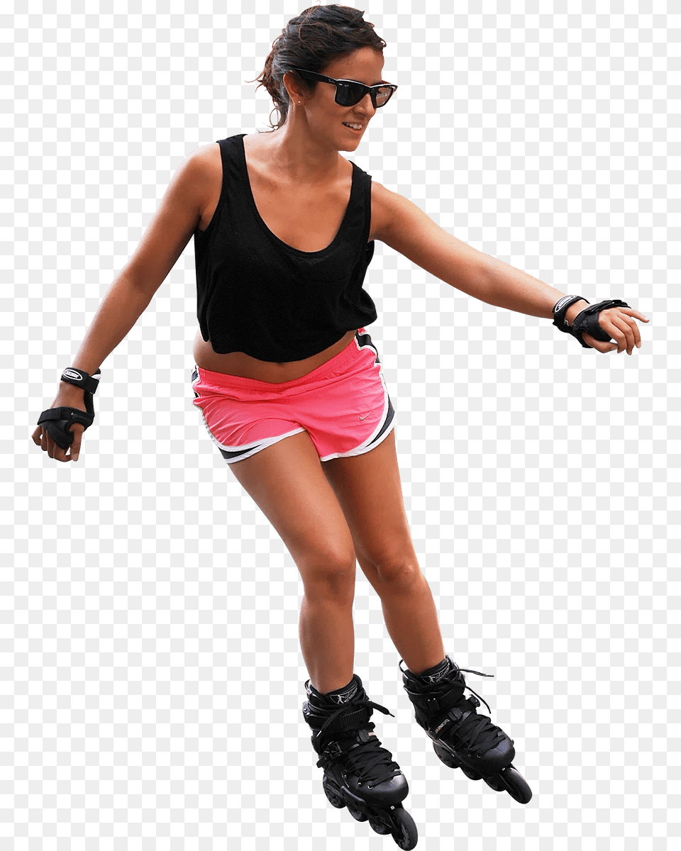 On Roller Skates Skating, Clothing, Shorts, Body Part, Person Free Png Download