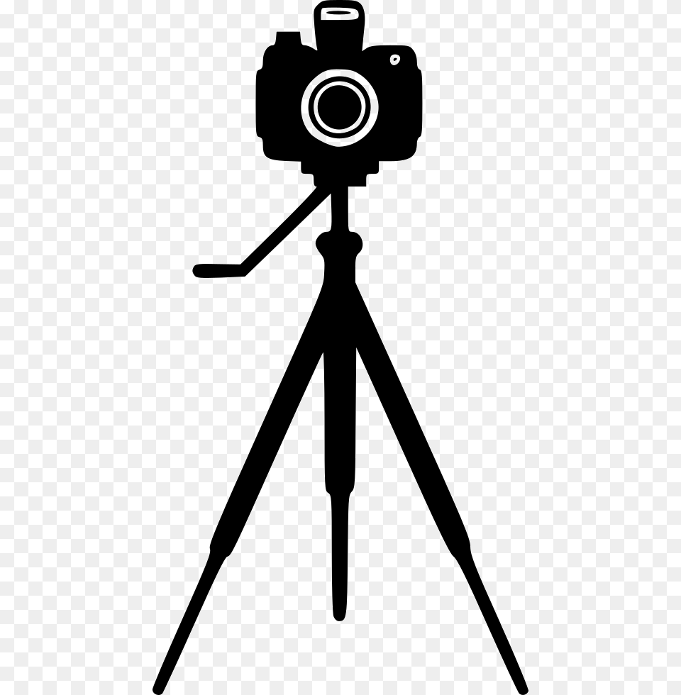 On Svg Icon Camera With Stand, Tripod, Person Free Png