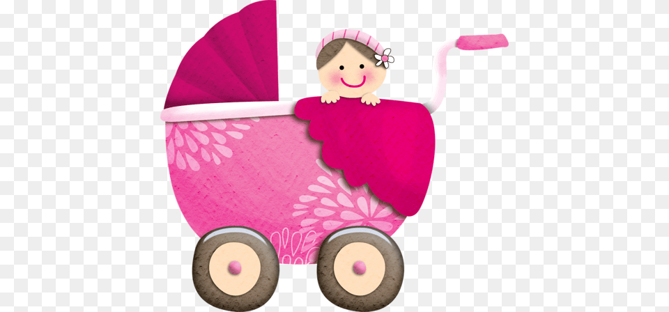 On That Beautiful Day Baby Clipart Baby Girl Baby, Bed, Carriage, Furniture, Transportation Free Png