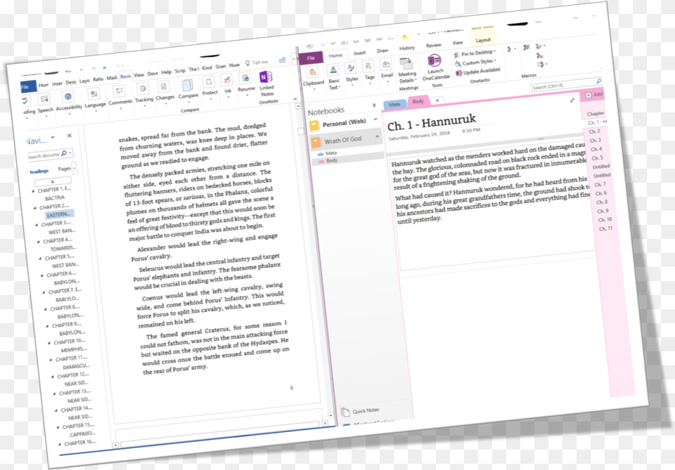 On The Left Is Writing On Word And On The Right Onenote Computer Program, Page, Text, File, Computer Hardware Free Png