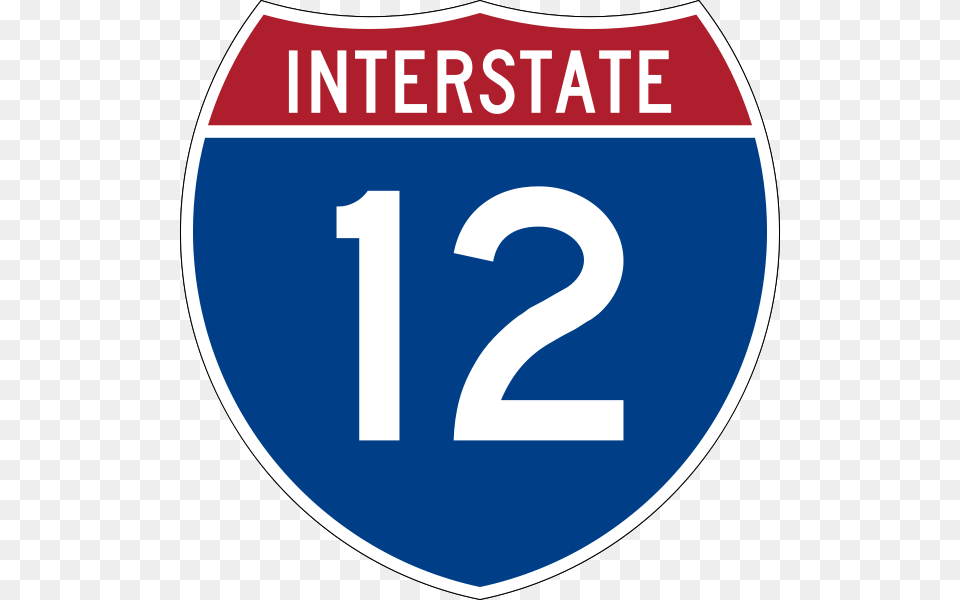 On The Number 12 Interstate 40, Symbol, Text, Disk, Sign Free Png
