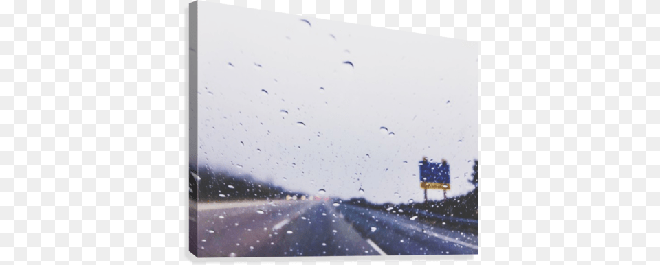 On The Road With The Rain Storm Canvas Print Rain, Freeway, Highway, White Board, Nature Png