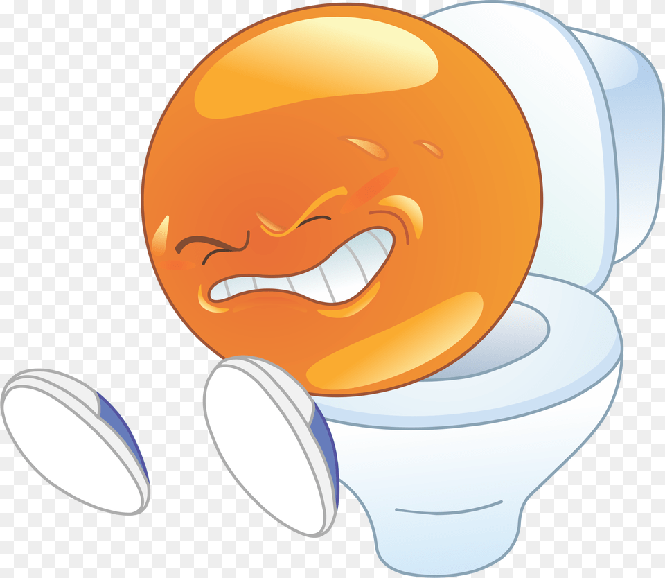 On The Toilet Emoji 32 Decal Pooping Emoticon, Indoors, Bathroom, Room Png