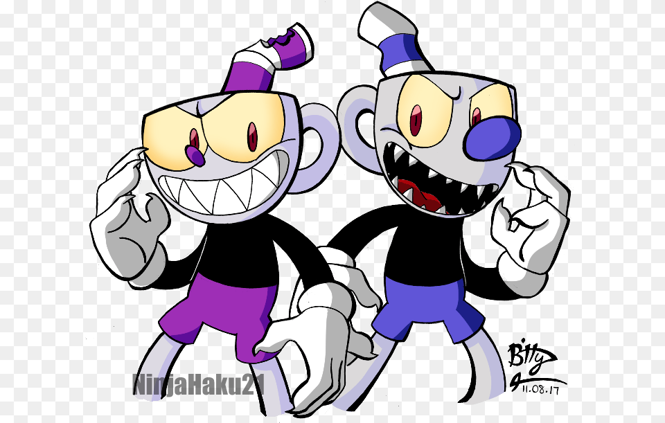 On Twitter Evil Cuphead And Mugman, Book, Comics, Publication, Baby Png Image