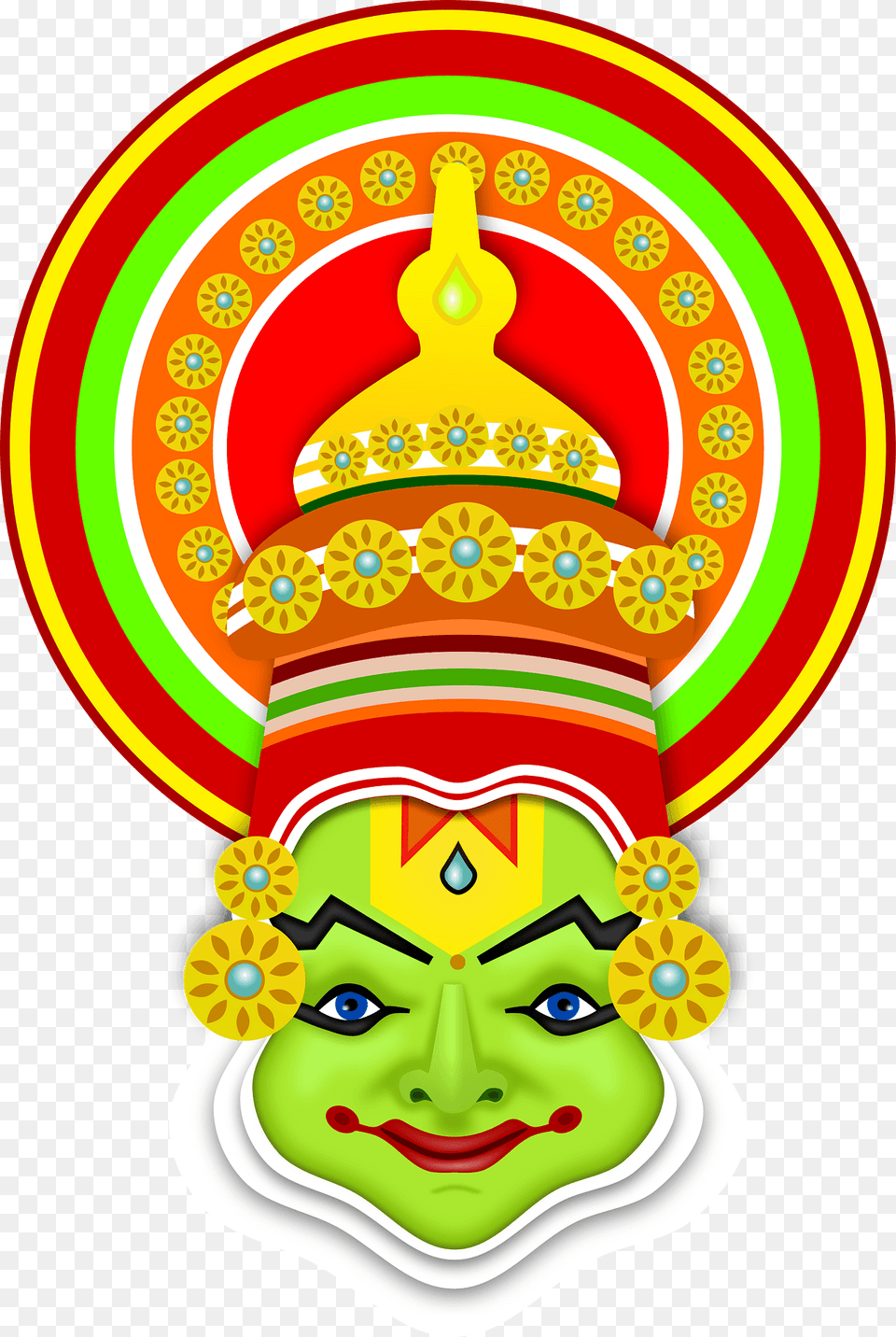 Onam Mask Clipart, Art, Face, Head, Person Png Image