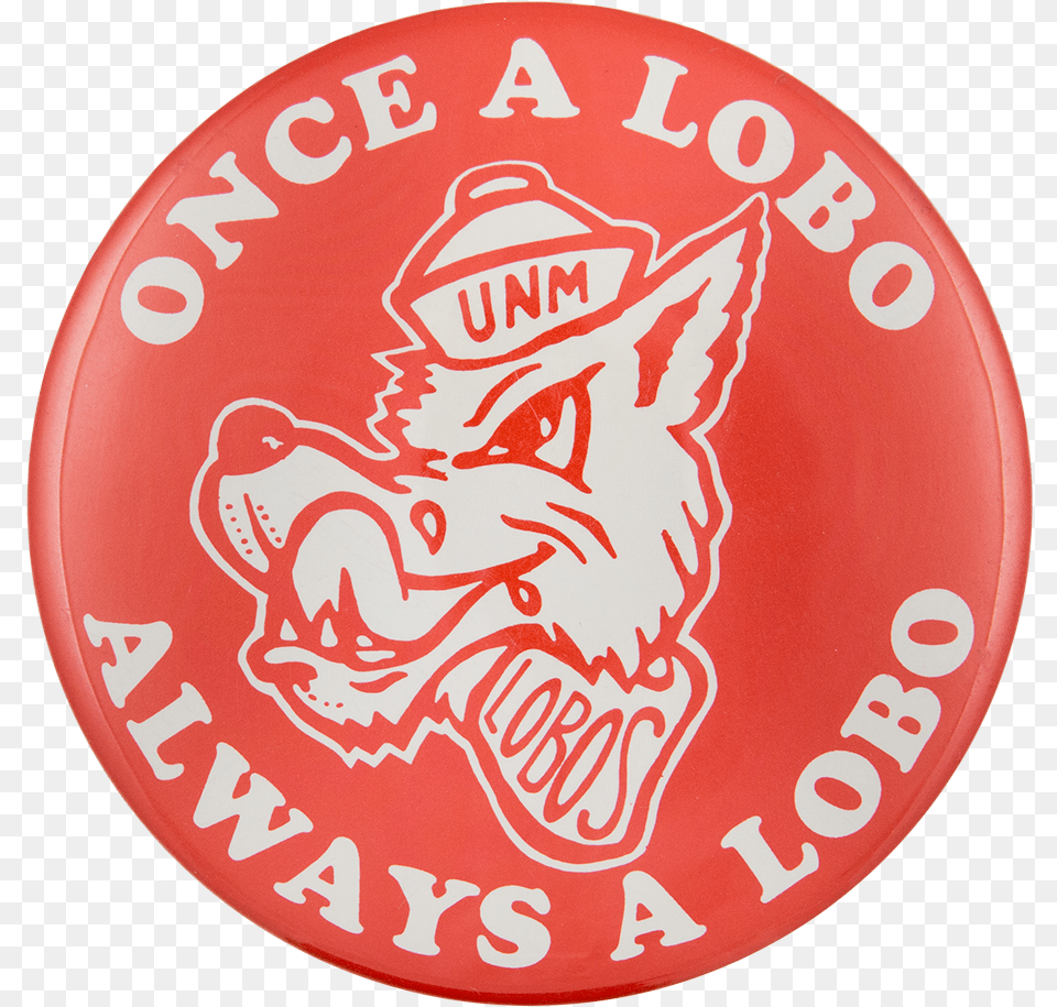 Once A Lobo Sports Button Museum Key Club, Badge, Logo, Symbol Free Png Download